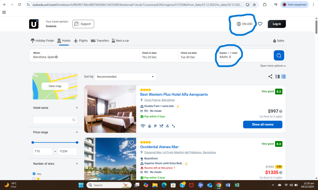 booking Information - Seabeda.travel